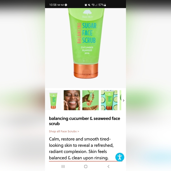 TreeHut balancing cucumber & seaweed face scrub 3 Bottles - Picture 4 of 4